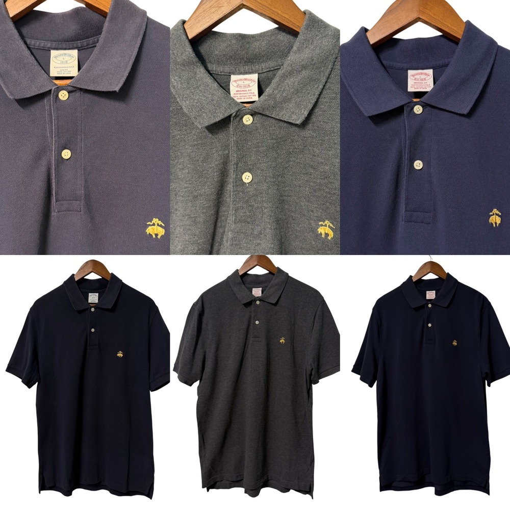 Brooks‎ Brothers Polo Shirt Mens L Lot of 3 Performance Supima Pique Golden Logo